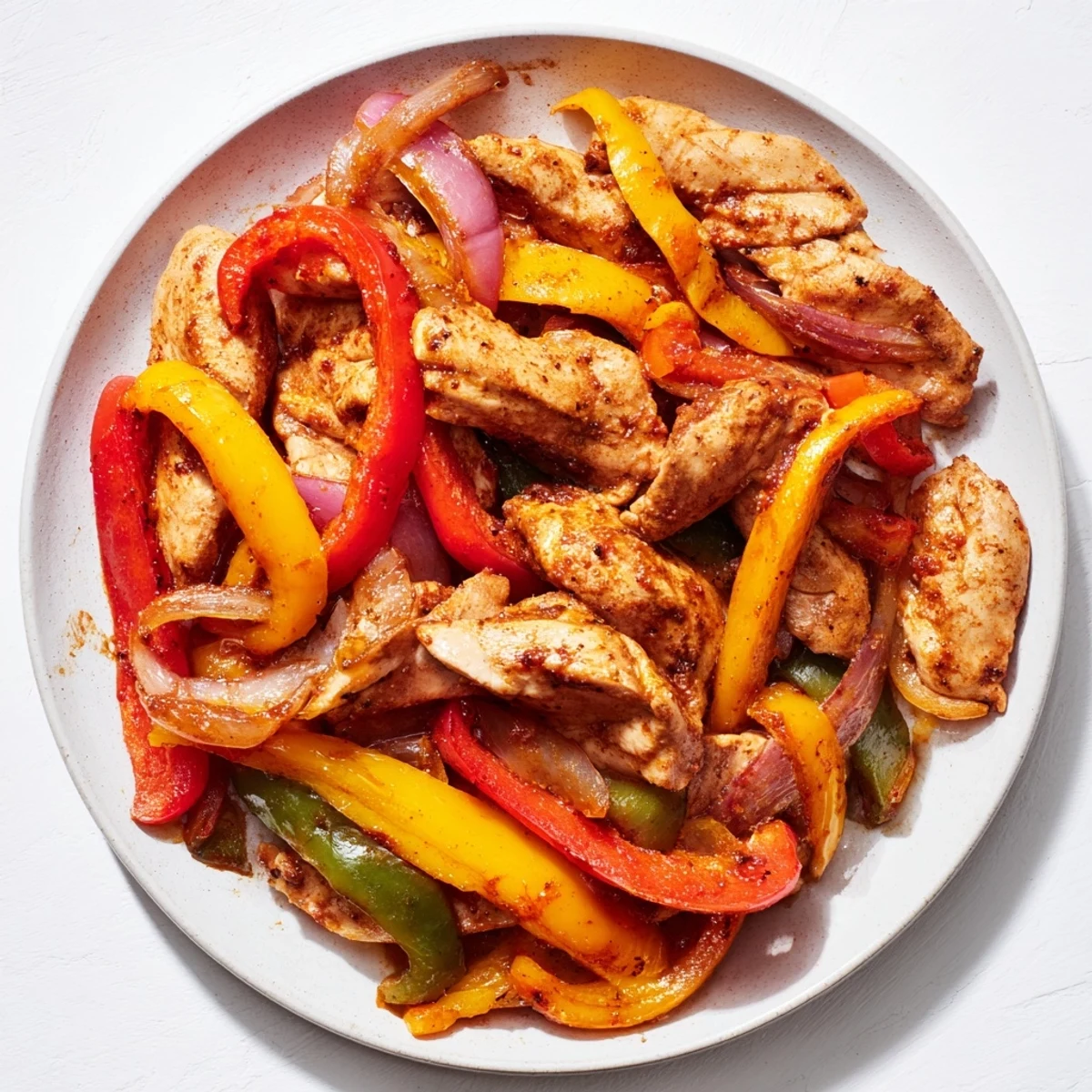 Sizzling Chicken Fajita Sheet Pan, boasting colorful bell peppers and tender chicken, ready for tortilla wraps.