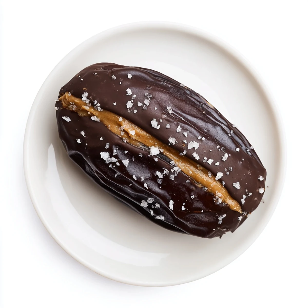 Melted chocolate drizzled over sweet, peanut butter-filled Chocolate Peanut Butter Dates, ready for a delicious treat.