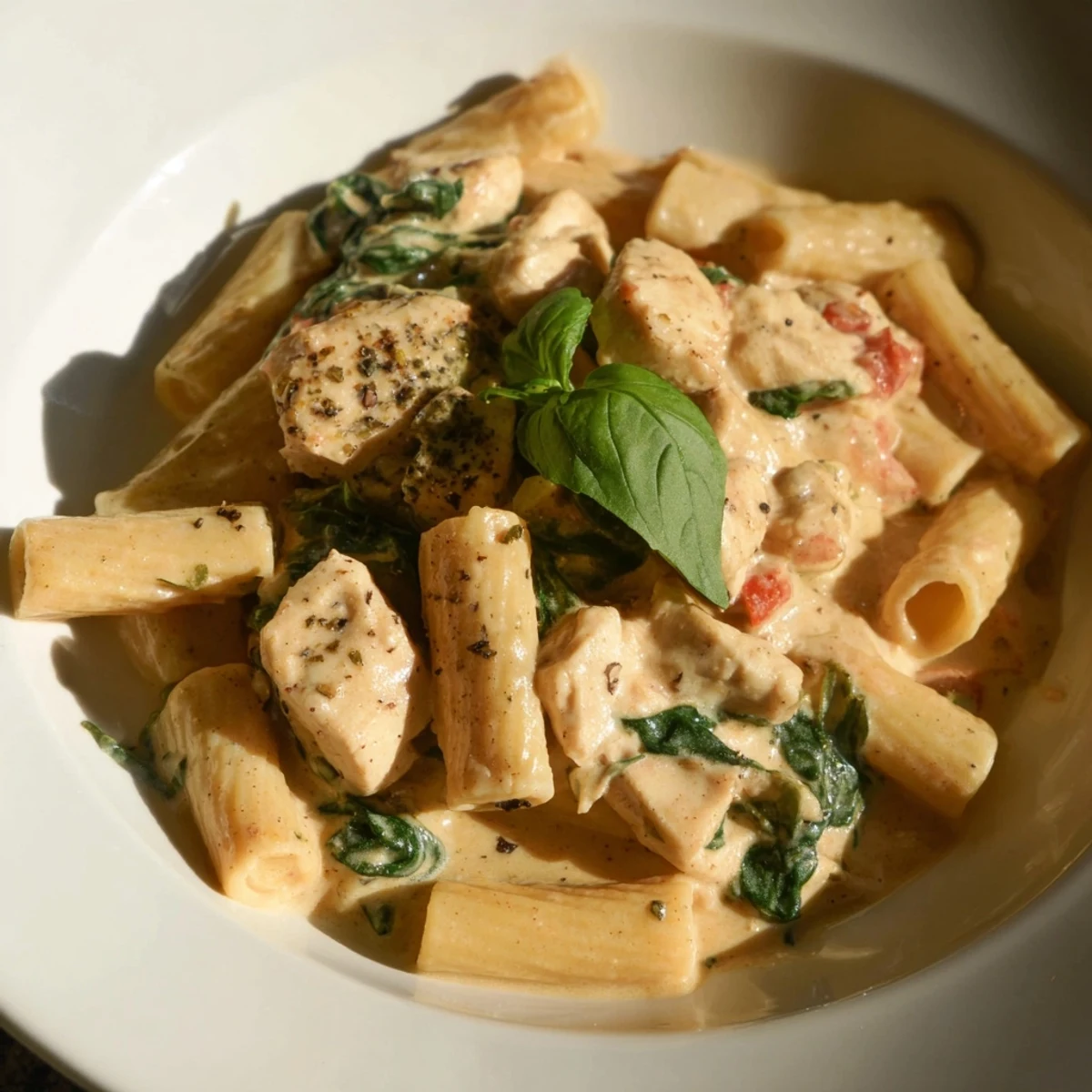 Warm, creamy Budget-Friendly Marry Me Chicken Pasta with tender chicken and glistening penne in a rich sauce.