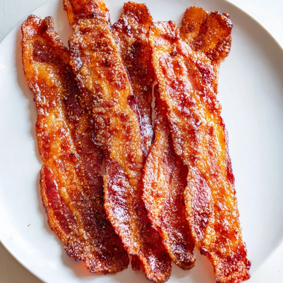Golden, crispy Snoop Dogg Billionaire Bacon, with glistening caramelized brown sugar and perfectly cooked edges.