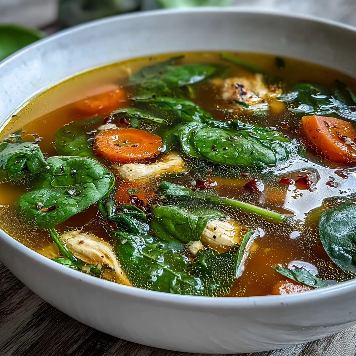 Healthy Turmeric Chicken Soup served in a ceramic bowl with colorful vegetables, ideal for a cozy gluten-free meal.