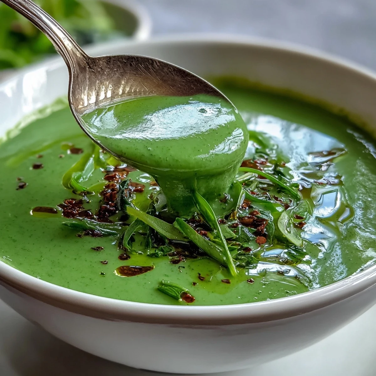 Hearty Big Green Immunity-Boosting Vegetable Soup, a wholesome vegan bowl with vibrant green goodness.