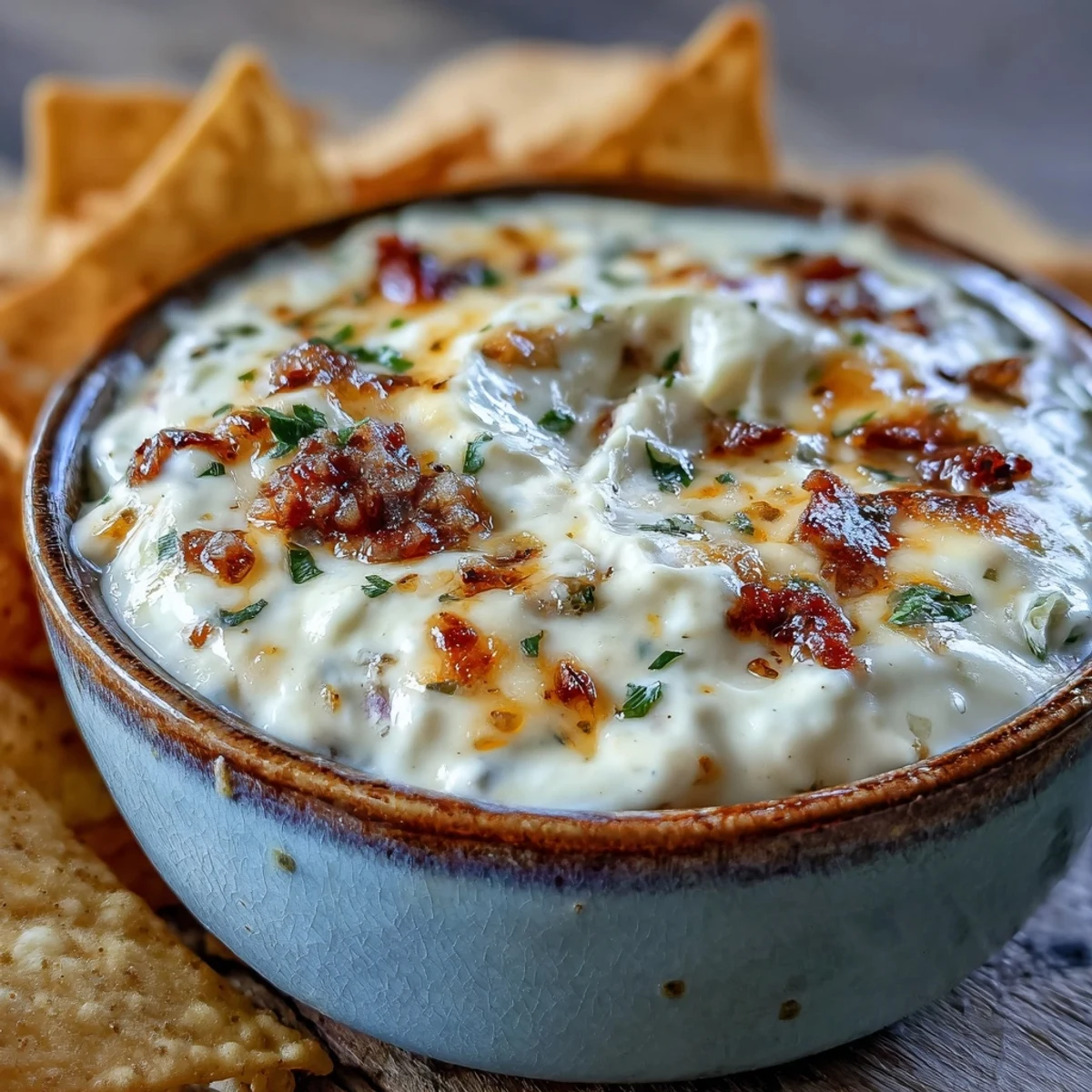 Hot Queso Dip is bubbling in a slow cooker, ready for a Super Bowl party crowd.