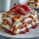 Strawberry Crepe Cake Delight