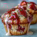 Strawberry Lemon Muffins Glaze