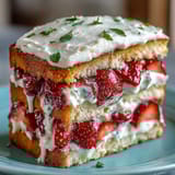 spring cakes strawberries cream