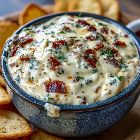 Creamy Queso Dip in a bowl, topped with cilantro and diced tomatoes, served with tortilla chips.