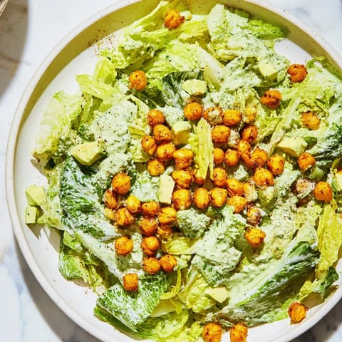 Green Goddess Salad Crispy Chickpeas
