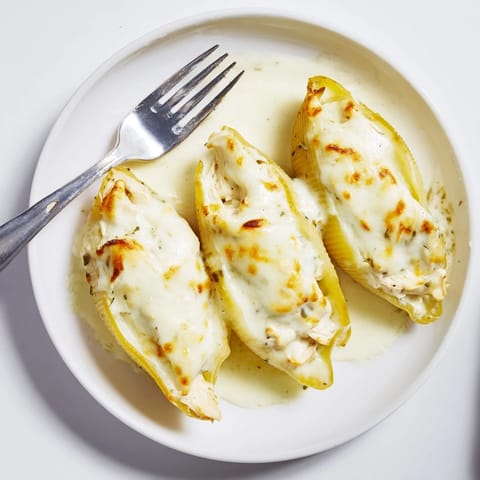 Chicken Alfredo Stuffed Shells