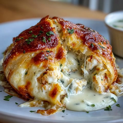 Cheesy Seafood Tortilla Bombs served hot, showing melted cheese and shrimp filling inside soft tortillas.