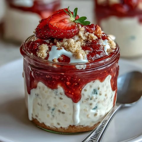 Cottage Cheese Strawberry Oats