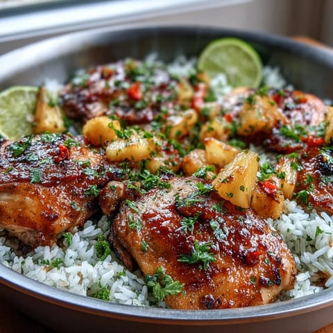 Pineapple Chicken Rice Bake