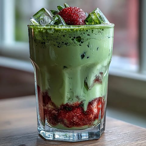 Dairy-Free Strawberry Matcha Latte