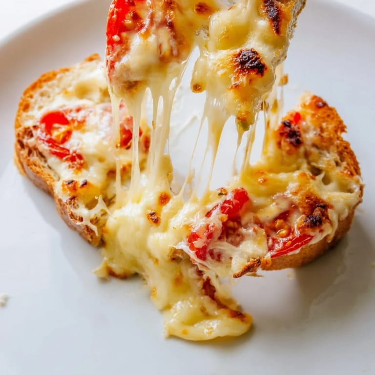 Spicy Pepper Jack & Tomato Grilled Cheese sliced diagonally, served with a side of creamy tomato soup.