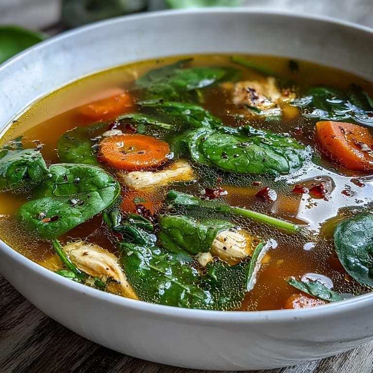 Healthy Turmeric Chicken Soup served in a ceramic bowl with colorful vegetables, ideal for a cozy gluten-free meal.
