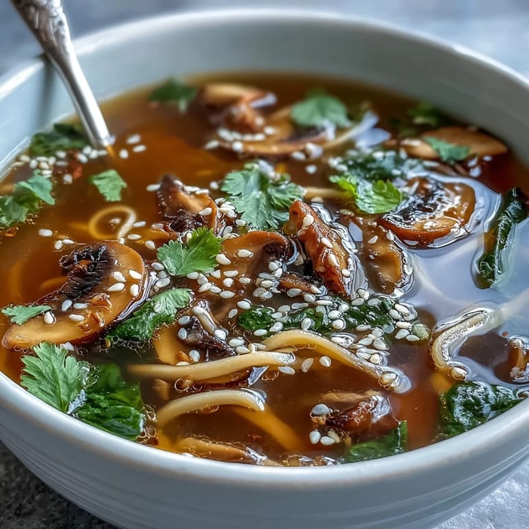 Savor this comforting bowl of Ginger-Miso Winter Soup, richly flavored and wholesome.