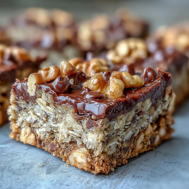 Sliced bars arranged on a plate with a tall glass of milk for a satisfying snack.