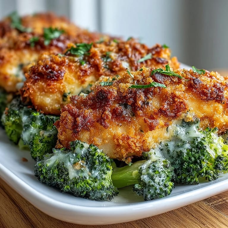 One-pan Crispy Parmesan Broccoli & Chicken Trays featuring crunchy topping, perfectly roasted veggies, and tender meat for a satisfying meal.