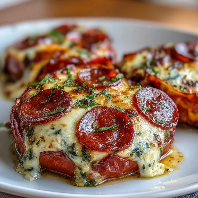 Cheesy keto pizza stuffed peppers loaded with pepperoni, Italian sausage, and herbs, baked to perfection.