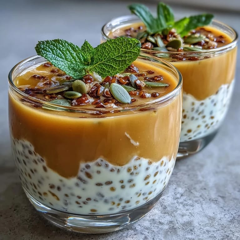 Light and refreshing chia pudding breakfast cups with tropical mango purée and coconut milk, ideal for a quick morning meal.