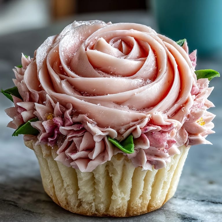 Delicate vanilla cupcakes decorated with vibrant piped buttercream blooms, ideal for baby showers and festive gatherings.