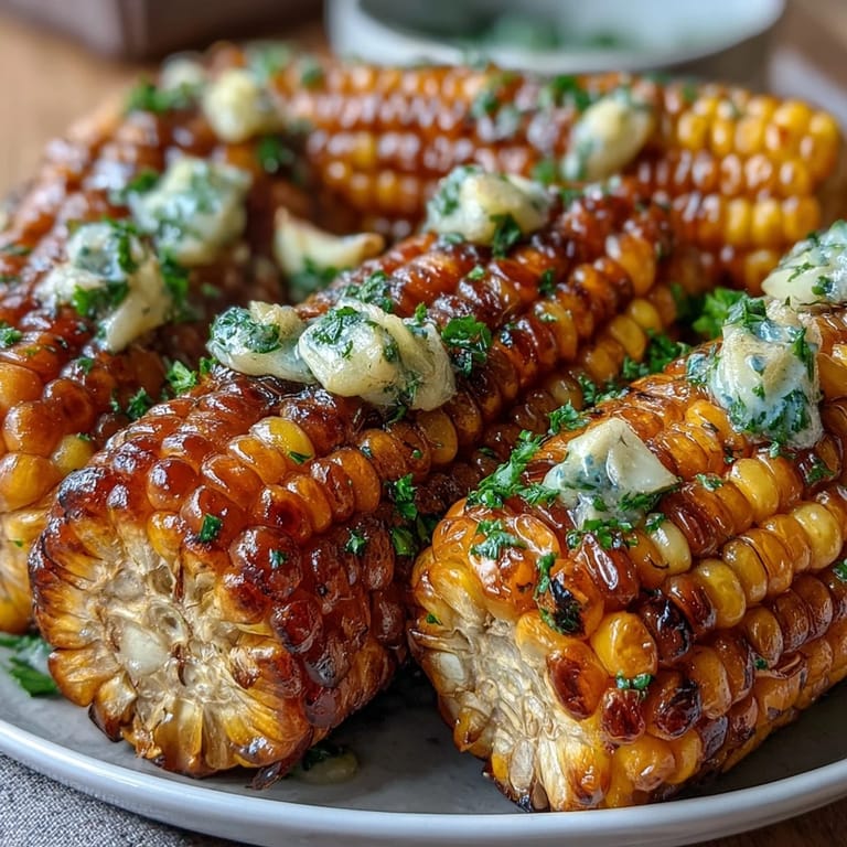 2. Tender corn on the cob, steamed in the microwave, topped with rich, melted garlic butter for a quick side.  