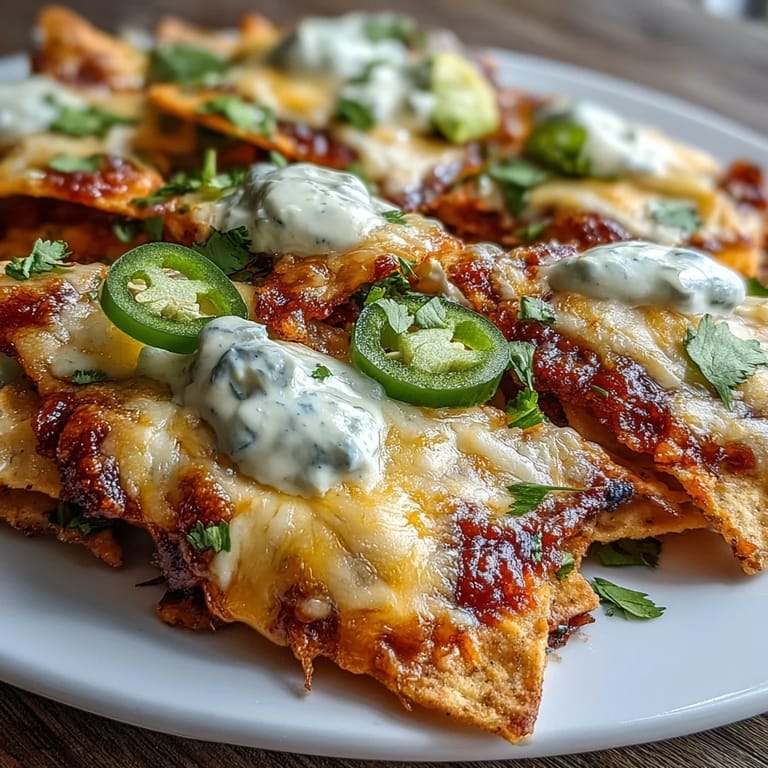A hearty platter of Soccer Game Day Nachos with Cheese Sauce, loaded with melty cheese, avocado, and zesty lime wedges.