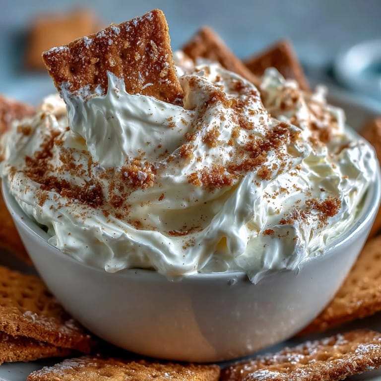 Viral 3-ingredient cheesecake dip served with crunchy graham crackers for a quick, no-bake dessert everyone will love.