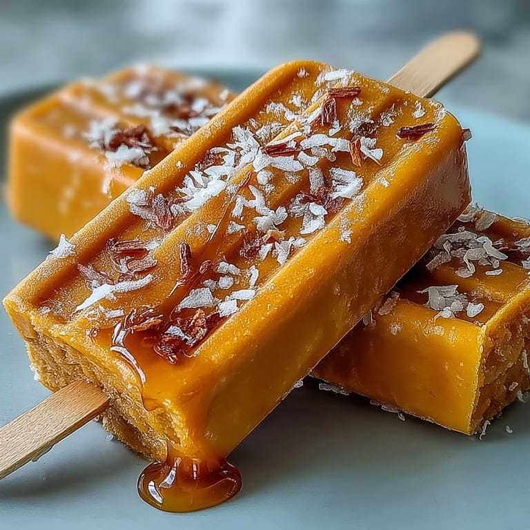 Taste of paradise: refreshing vegan mango coconut popsicles, a dairy-free delight.